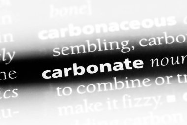 bir sözlüğü'ndeki sözcüğü karbonat. kavram karbonat.