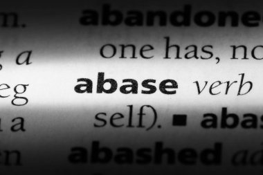 bir sözlüğü'ndeki sözcüğü abase. kavram abase.