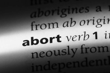 Bir Sözlüğü'ndeki sözcüğü iptal edin. Kavram iptal.