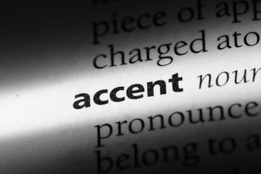 aksan Word'de bir sözlük. aksan kavramı.