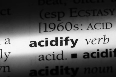 bir sözlüğü'ndeki sözcüğü acidify. kavram acidify.