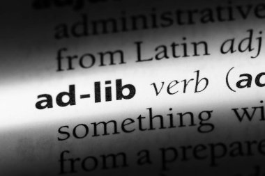 bir sözlüğü'ndeki sözcüğü doğaçlama. doğaçlama kavramı.