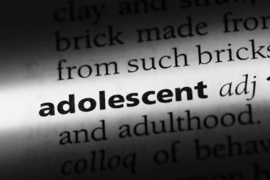 Genç tek kelimeyle bir sözlük. ergen kavramı.