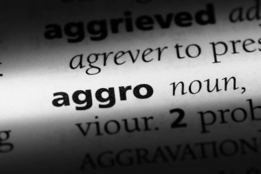 bir sözlüğü'ndeki Aggro sözcüğü. Aggro kavramı.
