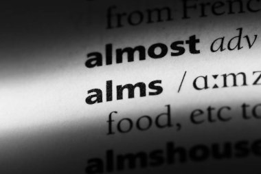 sadaka Word'de bir sözlük. sadaka kavramı.