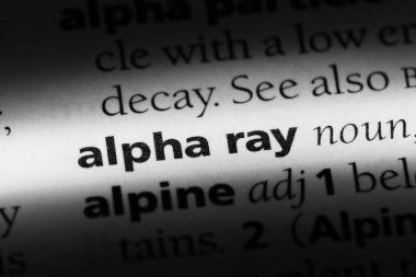 Alpha ray sözcük sözlüğe. Alpha ray kavramı.