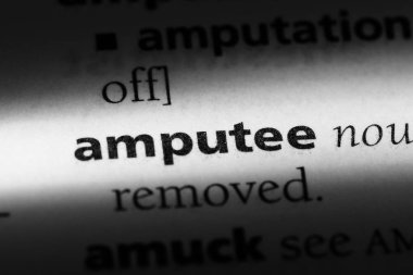 Amputee Word'de bir sözlük. Amputee kavramı.