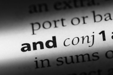 ve bir sözlüğü'ndeki sözcüğü. ve kavram.