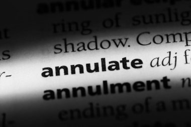 ANNULATE tek kelimeyle bir sözlük. ANNULATE kavramı.