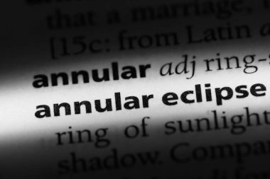 Annuler tutulması Word'de bir sözlük. Annuler tutulması kavramı.