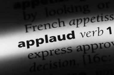 bir sözlüğü'ndeki sözcüğü alkışlıyoruz. kavram alkışlıyorum.