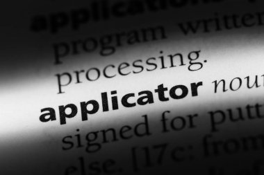 aplikatör Word'de bir sözlük. aplikatör kavramı.