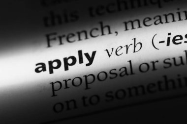 Sözlüğe sözcük uygulayın. kavramı Uygula.