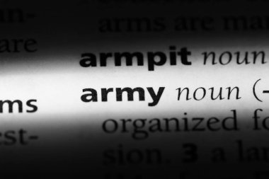 Ordu Word'de bir sözlük. Ordu kavramı.