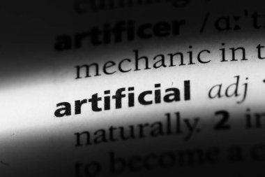 bir sözlüğü'ndeki yapay sözcüğü. yapay kavramı.