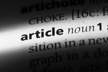 Makale Word'de bir sözlük. Makale kavramı.