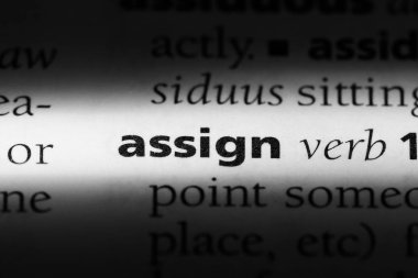 bir sözlüğü'ndeki sözcüğü atayın. kavram atamak.