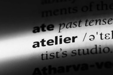Atelier Word'de bir sözlük. Atelier kavramı.
