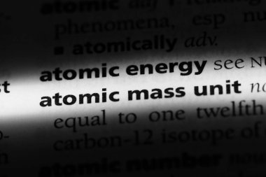 Atomik kütle birimi Word'de bir sözlük. Atomik kütle birimi kavramı.