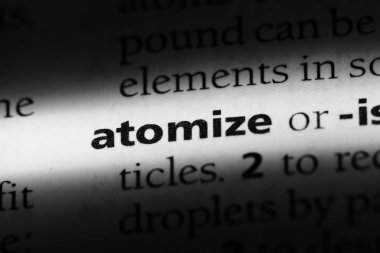 bir sözlüğü'ndeki sözcüğü atomlarına. kavram atomlarına.