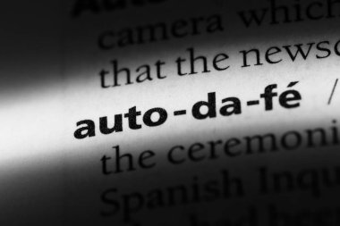 Auto-da-Fe Word'de bir sözlük. Auto-da-Fe kavramı.