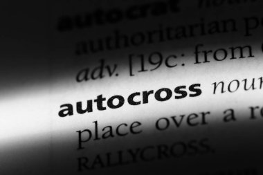 Autocross Word'de bir sözlük. Autocross kavramı.