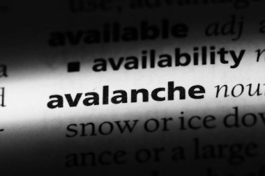 bir sözlüğü'ndeki çığ sözcüğü. çığ kavramı.