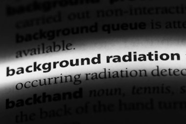 arka plan radyasyon sözcük sözlüğe. arka plan radyasyon kavramı.