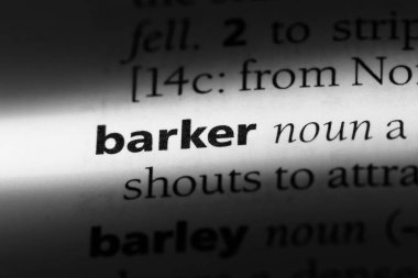 Barker Word'de bir sözlük. Barker kavramı.