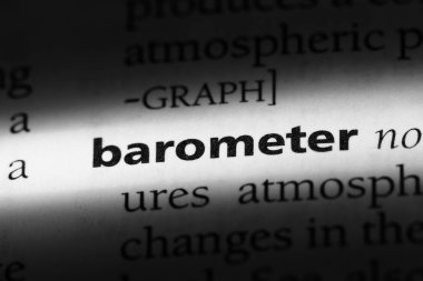 Barometre Word'de bir sözlük. Barometre kavramı.