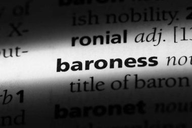 Barones Word'de bir sözlük. Barones kavramı.