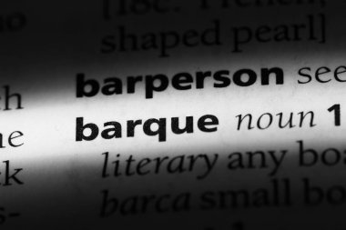 Barque sözcük sözlüğe. Barque kavramı.