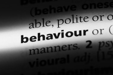 davranış Word'de bir sözlük. davranış kavramı.