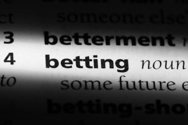 bir sözlüğü'ndeki sözcüğü bahis. bahis kavramı.