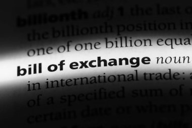 Kambiyo senedi Word'de bir sözlük. Kambiyo senedi kavramı.