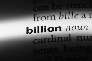 bir sözlüğü'ndeki milyar sözcüğü. milyar kavramı.