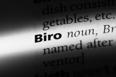 Biro Word'de bir sözlük. Biro kavramı.