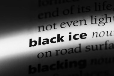siyah buz Word'de bir sözlük. siyah buz kavramı.