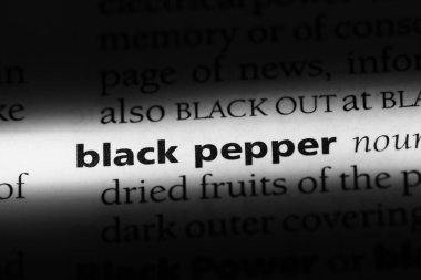 karabiber Word'de bir sözlük. karabiber kavramı.