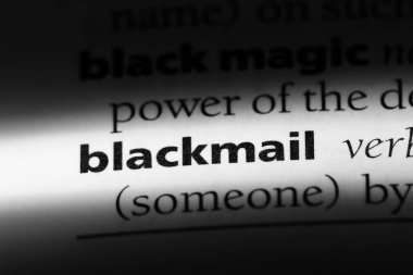 bir sözlüğü'ndeki sözcüğü şantaj. şantaj kavramı.