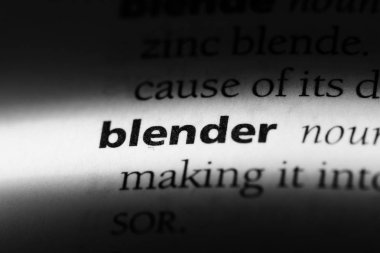 Blender Word'de bir sözlük. Blender kavramı.
