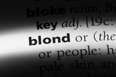 sarışın tek kelimeyle bir sözlük. sarışın kavramı.