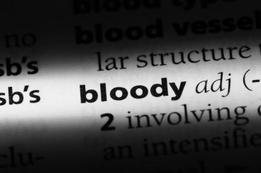 Sözlüğe kelime. kanlı kavramı.