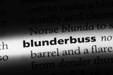 blunderbuss sözcük sözlüğe. blunderbuss kavramı.