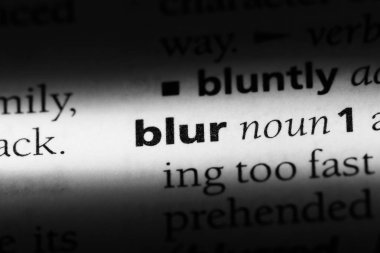 bir sözlüğü'ndeki sözcüğü bulanıklık. kavram bulanıklık.