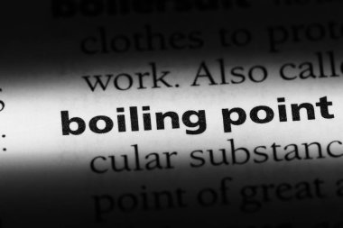 Kaynama noktası Word'de bir sözlük. Kaynama noktası kavramı.