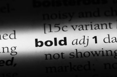 kalın yazılmış sözcüğün sözlüğe. kalın kavramı.