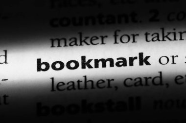 yer işareti Word'de bir sözlük. yer işareti kavramı.