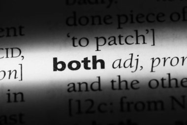 her ikisi de bir sözlükte kelime. Her iki kavramı.