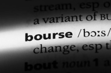 bir sözlüğü'ndeki Bourse sözcüğü. Bourse kavramı.